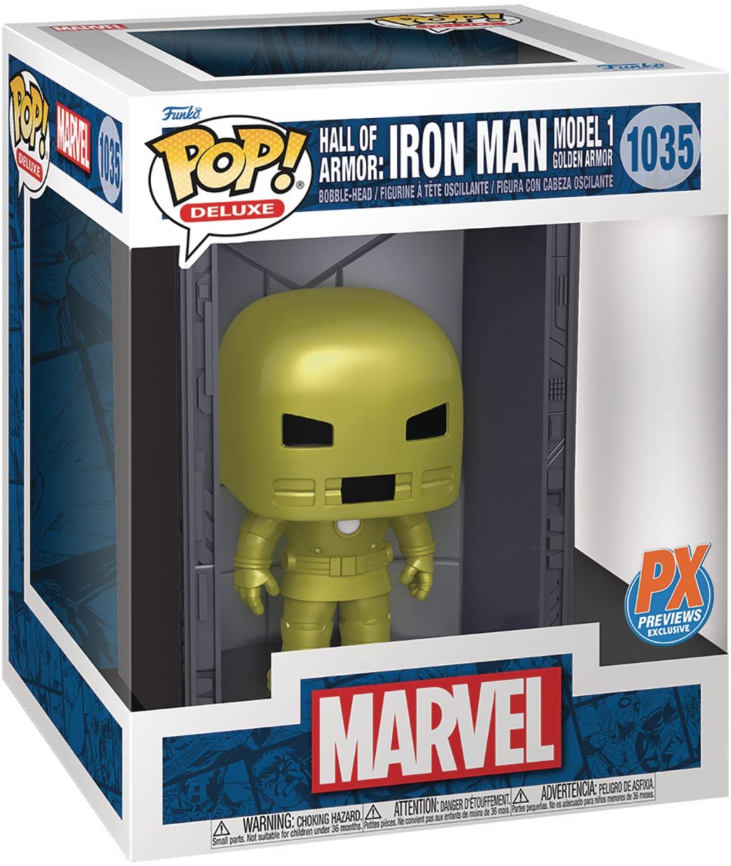 Funko Pop! Marvel: Iron Man Hall of Armor Model 1 Deluxe Figura de Vinilo