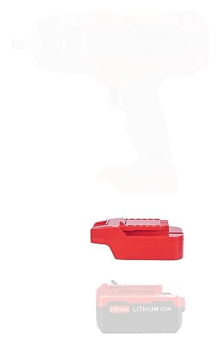 Adaptador-X.-Compatible-con-herramientas-inalámbricas-Bauer-20-V-MAX-y-baterías-de-litio-Porter-Cable-20-MAX-(no-18-V).-Solo-adaptador,-color-rojo-(BP-BE20).