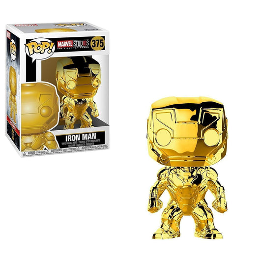 Funko Pop Marvel: Marvel Studios 10 - Iron Man (Dorado Chrome) Collectible Figura, Multicolor