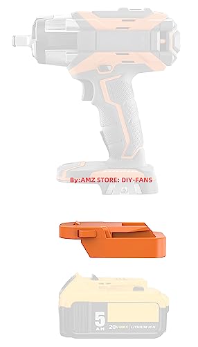 Adaptador-LQ-18RY-compatible-con-herramientas-inalámbricas-Ridgid-de-18-V-(no-de-plataforma-avanzada-de-18-V)-para-baterías-de-litio-deslizantes-DeWalt-MAX-XR-de-20-V-(solo-adaptador)