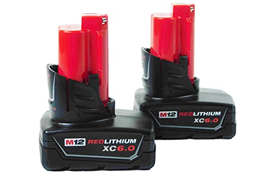 Batería-Milwaukee-48-11-2460-M12-de-iones-de-litio-de-12-V-y-capacidad-extendida-XC-de-6,0-Ah-(paquete-de-2)
