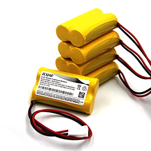 Paquete-de-5-baterías-de-repuesto-de-Ni-CD-de-2,4-V-y-800-mAh-para-Dual-Lite-0120822,-Dantona-Custom-7,-LITHONIA-ELB-2P41N-(CUSTOM-29),-ELB-4804N-(CUSTOM-241),-Custom-276-y-luz-de-emergencia-para-señal-de-salida-OSA030.