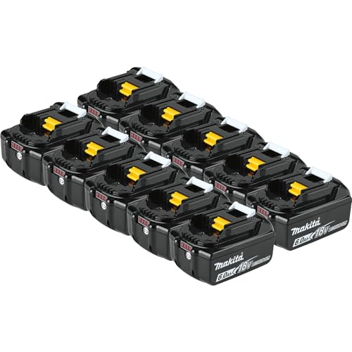 Batería-Makita-BL1860B-10-de-iones-de-litio-LXT-de-18-V-y-6,0-Ah,-paquete-de-10