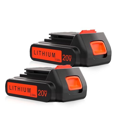 Batería-CaliHutt-LBXR20-de-3,5-Ah-y-20-V-(paquete-de-2)-compatible-con-Black-and-Decker-(batería-de-litio-de-20-V-máx.,-LB20,-LBX20,-LBXR2020,-LB2X4020-OPE,-LBXR20-OPE)-y-taladro/atornillador-inalámbrico.