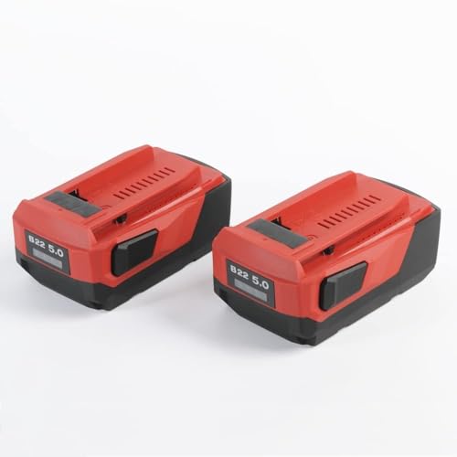 Batería-de-iones-de-litio-de-repuesto-HHiMXPO-(2-unidades,-22-V,-5,0-Ah),-compatible-con-herramientas-eléctricas-inalámbricas-Hilti-B22-de-21,6-V-y-22-V.