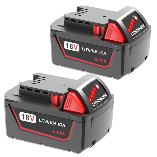 Batería-de-repuesto-FORBETER-de-6.0-Ah-y-18-V-para-Milwaukee-m18-(48-11-1850-y-48-11-1860),-compatible-con-herramientas-eléctricas-inalámbricas-Milwaukee-M18-(paquete-de-2)