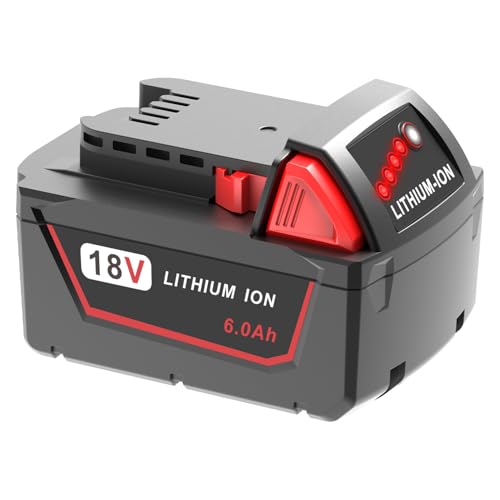 Batería-de-litio-FORBETER-de-6.0-Ah-y-18-V-para-Milwaukee-M18-(48-11-1850,-48-11-1860),-compatible-con-herramientas-eléctricas-inalámbricas-Milwaukee-M18-de-18-voltios.