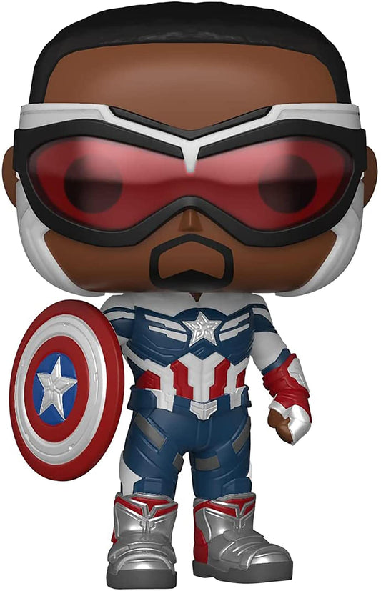 Funko POP Marvel: Falcon and The Winter Soldier - Captain America (Sam Wilson),3.75 Pulgadas,Multicolor,51630