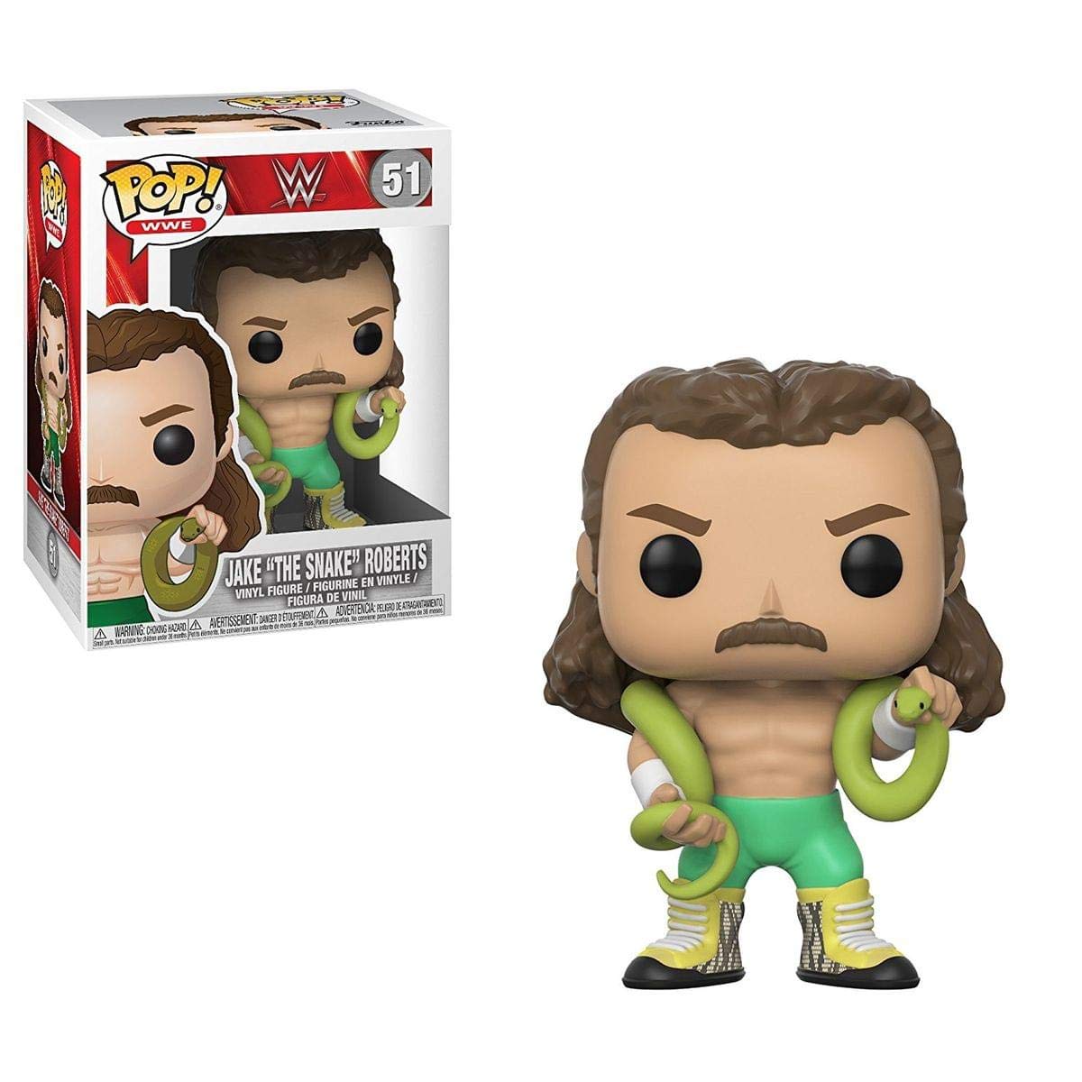 Funko Pop! WWE: WWE Jake The Snake (Styles May Vary) Collectible Figura, Multicolor