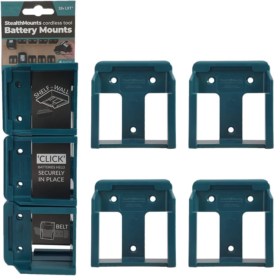 Soporte-de-batería-StealthMounts-compatible-con-Makita-de-18-V-(paquete-de-4)---Soportes-de-batería-azules-|-Fabricado-en-el-Reino-Unido