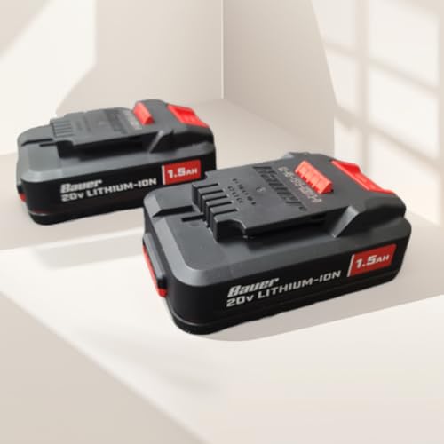 Paquete-de-2-baterías-compactas-de-litio-Hypermax-1701C-B-de-1,5-Ah-y-20-V-compatibles-con-Bauer