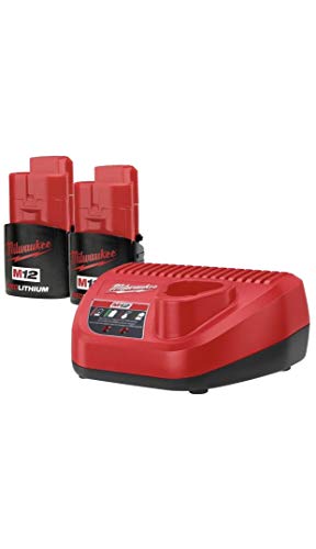 Milwaukee-48-11-2420-(2)-Baterías-compactas-M12-REDLITHIUM-2.0-de-12-V-y-cargador-de-batería-de-iones-de-litio-M12-(48-59-2401)-KIT