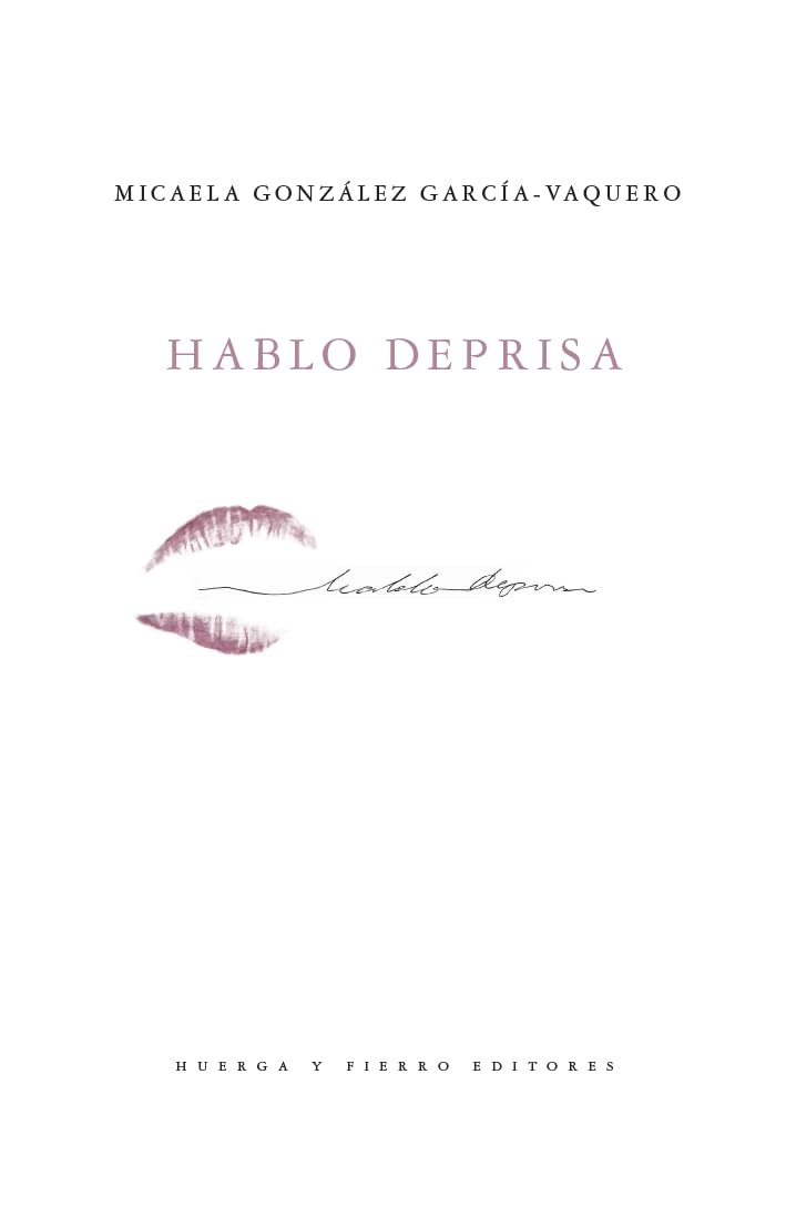 Libro: HABLO DEPRISA