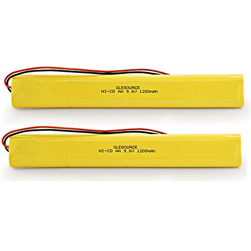 Batería-GLESOURCE-de-9,6-V-y-1200-mAh-compatible-con-ELBB003,-Lithonia,-ELB-B003,-ELB-B004,-ELBB004,-OSI,-OSA228,-DANTONA,-CUSTOM-306-U,-BBAT0044A,-BAA-96,-BBAT0043A,-luz-de-emergencia-(paquete-de-2)