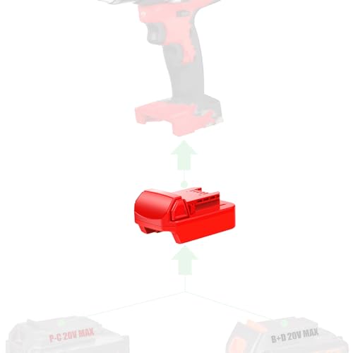Adaptador-NovaQuantic-para-herramientas-Milwaukee-M18---Compatible-con-baterías-Porter-Cable-PCC680-y-Black-&-Decker-LBXR20-de-20-V-máx.-(no-anteriores-de-18-V)-para-fuente-de-alimentación-(sin-función-de-carga)---Solo-1-adaptador