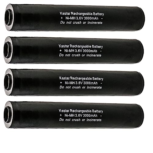 Batería-de-repuesto-Kastar-Ni-MH-de-3,6-V-y-3000-mAh-(paquete-de-4)-para-Streamlight-75175,-75300,-75301,-75302,-75303,-75304,-75305,-75306,-75307,-75308,-75309,-75310,-75311,-75500,-75501,-75502,-75503,-75504,-75505