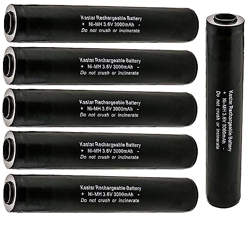 Batería-de-repuesto-Kastar-Ni-MH-de-3,6-V-y-3000-mAh-(paquete-de-6)-para-Streamlight-75175,-75300,-75301,-75302,-75303,-75304,-75305,-75306,-75307,-75308,-75309,-75310,-75311,-75500,-75501,-75502,-75503,-75504,-75505