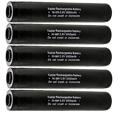 Batería-de-repuesto-Kastar-Ni-MH-de-3,6-V-y-3000-mAh-(paquete-de-5)-para-Streamlight-75175,-75300,-75301,-75302,-75303,-75304,-75305,-75306,-75307,-75308,-75309,-75310,-75311,-75500,-75501,-75502,-75503,-75504,-75505