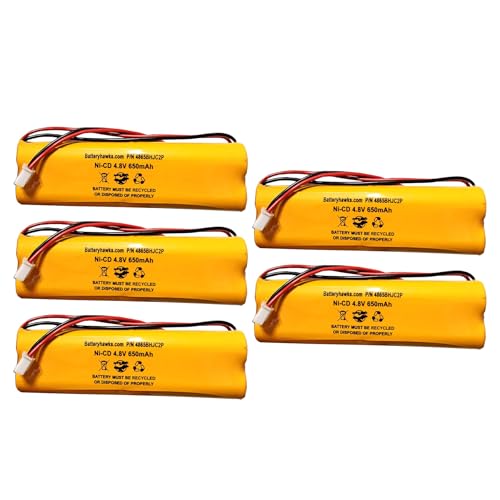 (Paquete-de-5)-0120859-Ni-CD-AA-650-mAh-All-Fit-E1021R-D-AA650Bx4-4.8-V-EJW-NI-CAD-800-mAh-BYD-D-AA650B-4-Reemplazo-de-paquete-de-batería-de-NiCad-para-luz-de-emergencia-de-señal-de-salida