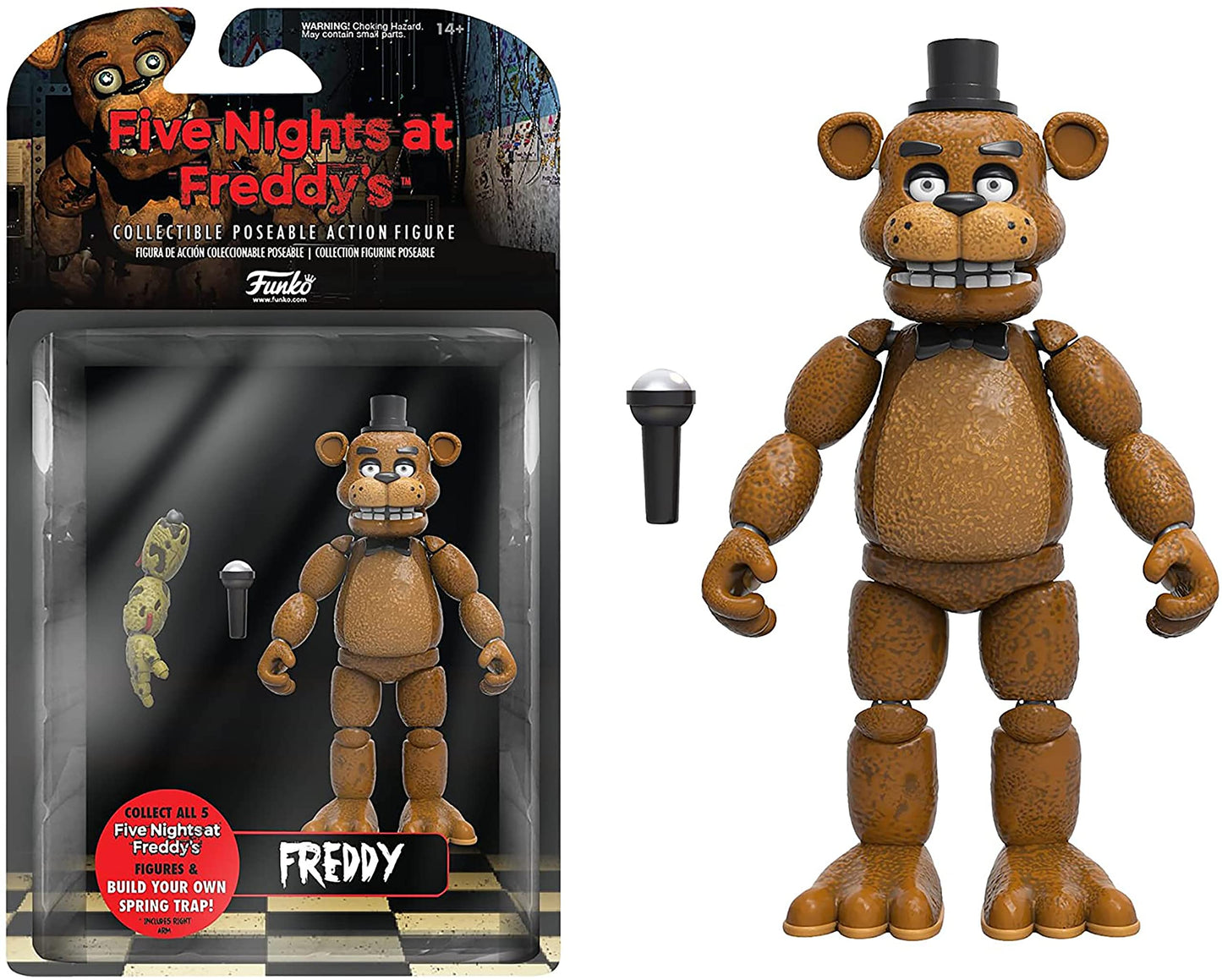 Funko 5" Articulated Figura de Acción: Five Nights at Freddy's (FNAF) - Freddy Fazbear - Collectible