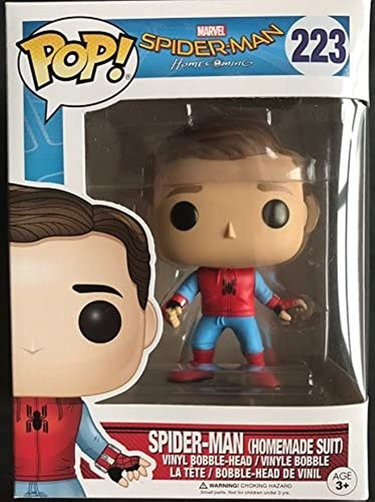 Funko POP Spider-Man Homecoming Walmart Exclusivo Spider-Man Homemade Suit Unmasked #223