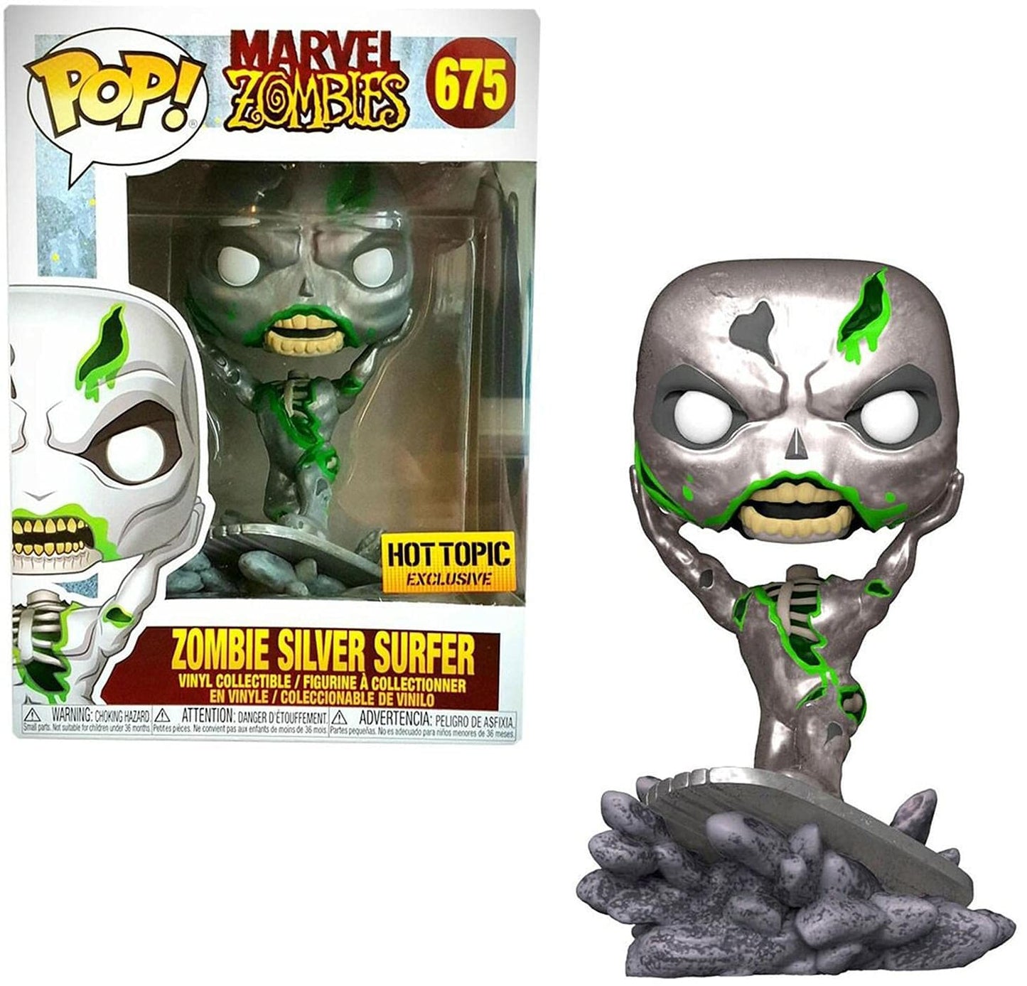 Funko Pop! Marvel Zombies #675 - Zombie Plateado Surfer Exclusivo