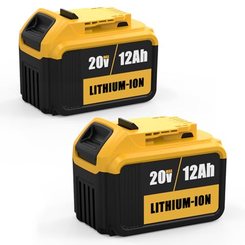 Paquete-de-2-baterías-KIGWOF-de-12-Ah-de-repuesto-para-Dewalt-de-20-V-máx.,-compatibles-con-herramientas-eléctricas-inalámbricas-Dewalt-con-indicador-LED-DCB205-2-DCB206-2-DCB200-DCB204-DCB203