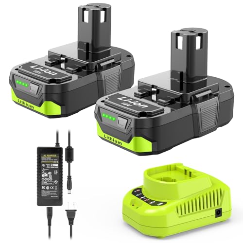 Nicetoro---Batería-de-repuesto-(2-paquetes,-3,0-Ah)-para-Ryobi-de-18-V-y-cargador,-compatible-con-herramientas-eléctricas-inalámbricas-Ryobi-de-18-V