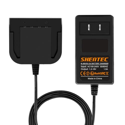 Cargador-de-batería-multivoltaje-Shentec-de-1,2-18-V-Ni-Cd/Ni-NH-compatible-con-Ridgid-130252003,-130252002,-130254003,-130254002,-130254008,-RB3015,-B1214G-(no-compatible-con-baterías-de-iones-de-litio)-de-12-V-y-14,4-V.