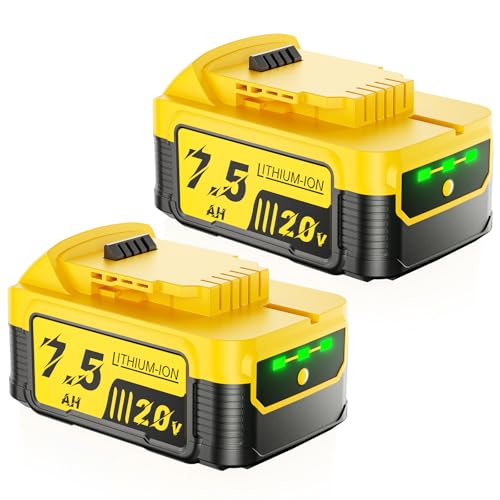 POWTREE---Paquete-de-2-baterías-de-repuesto-DCBP520-de-7500-mAh-y-20-V-para-Dewalt-de-20-V-de-litio-MAX,-compatible-con-herramientas-eléctricas-inalámbricas-DCB200,-DCB205,-DCB206,-DCB204,-DCB203,-DCB181,-DCB180,-DCD/DCF/DCG-XR-de-20-V