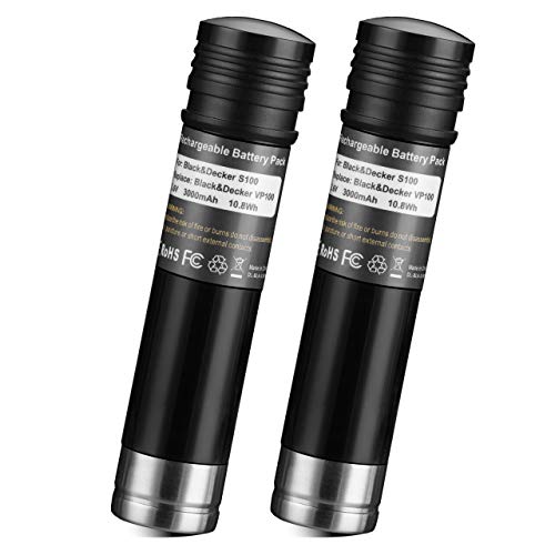 LORDONE---Paquete-de-2-baterías-de-repuesto-Ni-MH-de-3,6-V-y-3000-mAh-para-Black-&-Decker-Versapak-Gold-VP100,-VP100C,-VP105,-VP105C,-VP110,-VP110C,-VP143,-VP142-y-VP7240