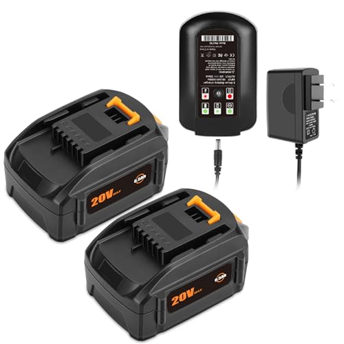 SKYON---Juego-de-2-baterías-y-cargador-WA3578-de-6,5-Ah-y-20-V,-compatible-con-herramientas-eléctricas-inalámbricas-Worx-de-20-V,-6-Ah,-WA3671,-5-Ah,-WA3571,-4-Ah,-WA3578,-WA3012,-2-Ah,-WA3525,-WA3575,-1,5-Ah,-WA3520-y-cargador-WA3742