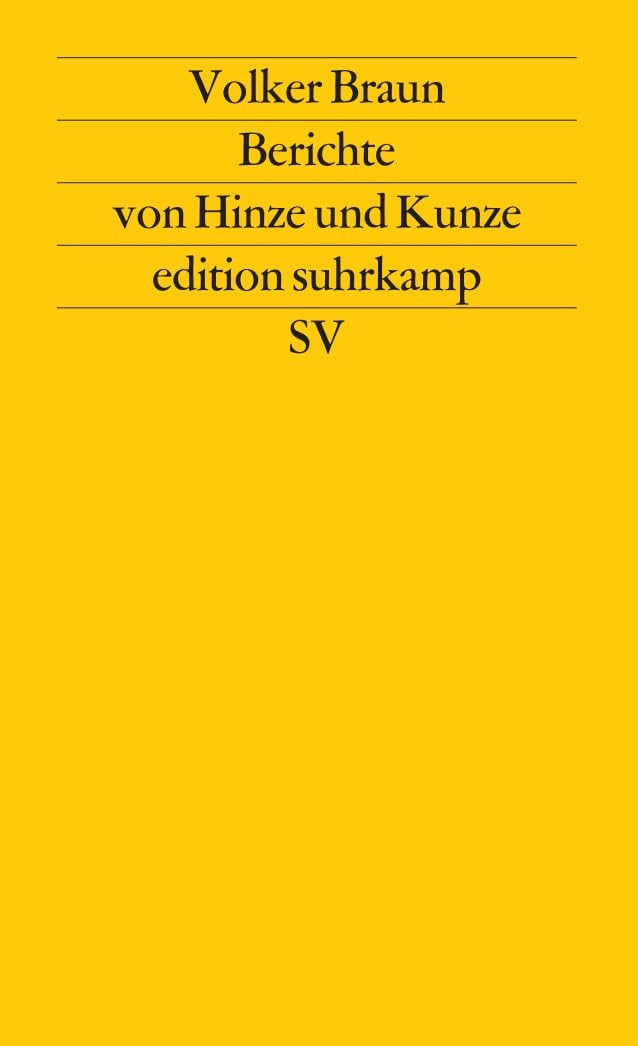 Libro: Berichte von Hinze und Kunze (Edition Suhrkamp) (German Edition)