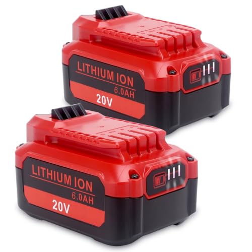 Batería-de-repuesto-mejorada-CMCB206-(paquete-de-2)-de-6,0-Ah-y-20-V,-compatible-con-herramientas-inalámbricas-para-exteriores-Craftsman-serie-V20-de-20-V.-Compatible-con-baterías-de-litio-Craftsman-V20-CMCB204-CMCB202.