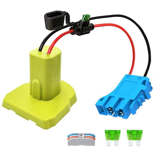 Adaptador-YTZXing-para-batería-Ryobi-de-18-V-con-conector-de-mazo-de-cables,-cable-de-12-AWG-y-fusibles-de-40-A,-compatible-con-juguetes-de-montar-para-niños-Peg-Perego.