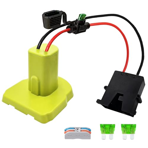 Adaptador-de-batería-YTZXing-para-Ryobi-de-18-V-con-conector-de-arnés-de-cables,-cable-de-12-AWG-y-fusibles-de-40-A,-compatible-con-juguetes-de-montar-para-niños-Fisher-Price-de-12-V.