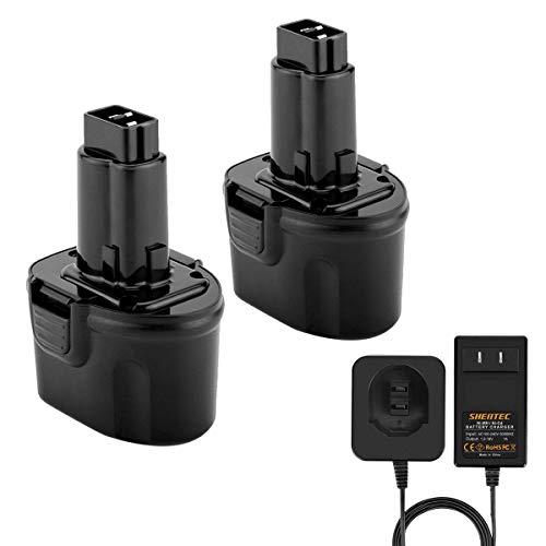 Paquete-de-2-baterías-Shentec-de-Ni-MH-de-3000-mAh-y-7,2-V,-compatibles-con-Dewalt-DW9057,-DE9057,-DE9085,-DW920K,-DW920K2,-DW925K,-DW925K2-y-DW968K-(incluye-cargador-de-batería-Ni-MH/Ni-Cd).