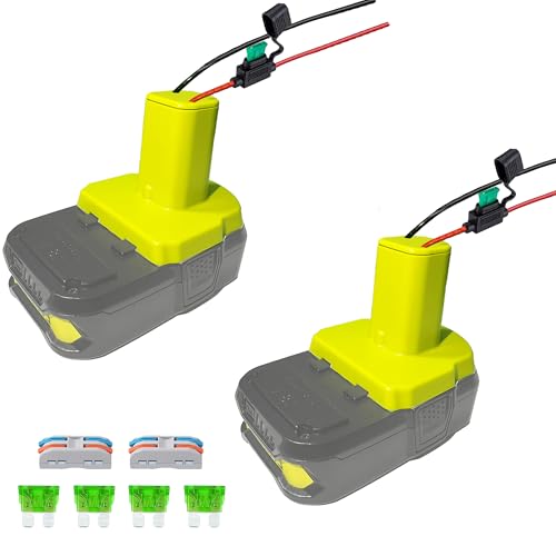 Adaptador-Power-Wheels-para-batería-Ryobi-de-18-V-(2-paquetes)-con-fusible-y-terminales-de-cable,-cable-calibre-12,-conector-de-alimentación-para-coche/camión-RC,-adaptador-de-batería-Ryobi-de-18-V.