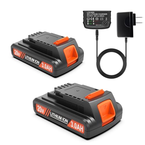 PEYESTEN-Paquete-de-2-baterías-y-cargador-de-3000-mAh-y-20-V-MÁX.,-repuesto-para-batería-de-litio-Black-and-Decker-de-20-V,-compatible-con-herramientas-eléctricas-inalámbricas-Black-and-Decker-de-20-V-y-cargador.