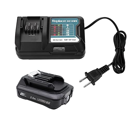Batería-de-iones-de-litio-QCZRED-BL1021B-de-12-V-y-2000-mAh-con-cargador-DC10WD.-Reemplaza-para-BL1016,-BL1015-y-BL1020B.-Reemplaza-para-herramientas-Makita-DF031D,-DF0331D,-TD110D,-JR103D,-JR105D,-HSS01D,-MP100DZ,-HP332D-y-DC10SB.