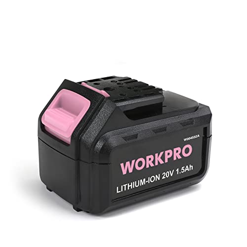 Batería-de-iones-de-litio-de-repuesto-WORKPRO-de-20-V-para-taladro-atornillador-inalámbrico-rosa-de-20-V