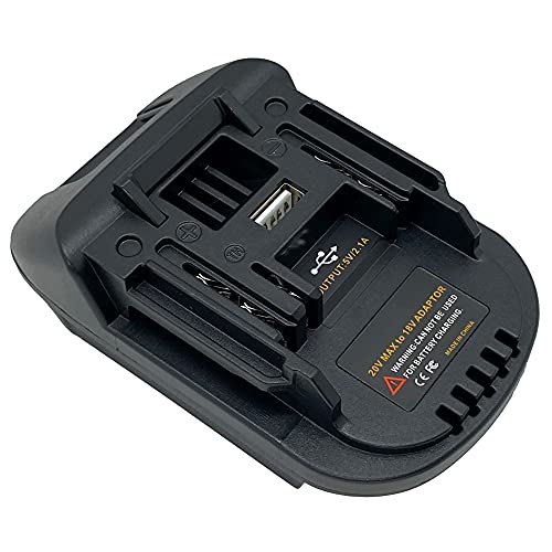 Adaptador-de-batería-para-herramientas-inalámbricas-de-iones-de-litio-Makita-de-18-V.-Convierte-baterías-de-litio-Milwaukee-M18-de-18-V-o-Dewalt-de-20-V-a-baterías-Makita-BL1830,-BL1850-y-LXT-de-18-V,-con-puerto-de-carga-USB.