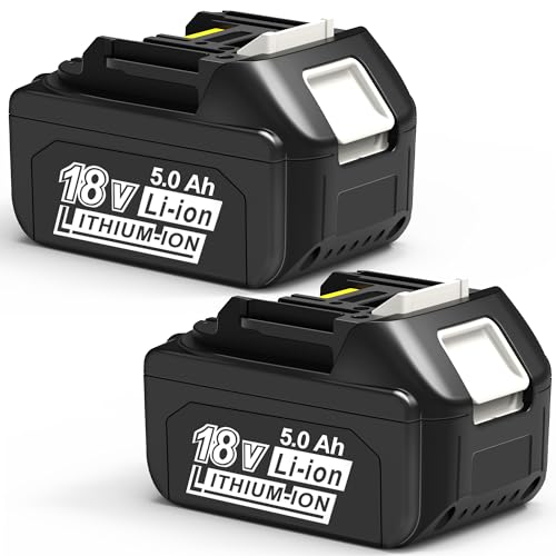 Rocivic---Paquete-de-2-baterías-de-repuesto-de-5.0-Ah-para-Makita-de-18-V-(BL1840B,-BL1850B-y-BL1860B),-compatible-con-herramientas-eléctricas-inalámbricas-Makita-de-18-V,-con-indicador-LED