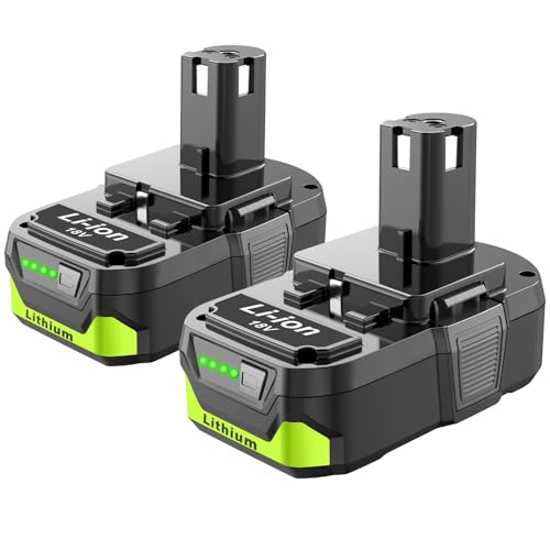 Nicetoro---Batería-de-repuesto-(2-paquetes,-18-V,-3,0-Ah)-para-Ryobi-P103-y-P104-(18-V),-compatible-con-herramientas-eléctricas-inalámbricas-Ryobi-PCL525B-y-PCL515B.