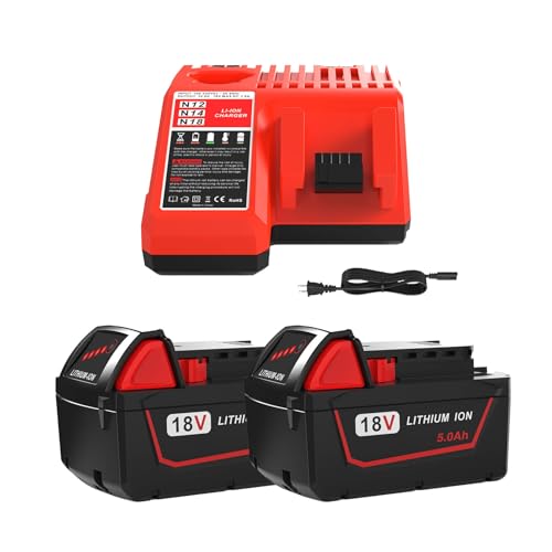 Paquete-de-2-baterías-de-repuesto-AmpoStaort-de-5,0-Ah-y-18-V-con-cargador-para-la-batería-de-iones-de-litio-Milwaukee-M18,-compatible-con-las-herramientas-eléctricas-inalámbricas-Milwaukee-48-11-1850-y-48-11-1860.