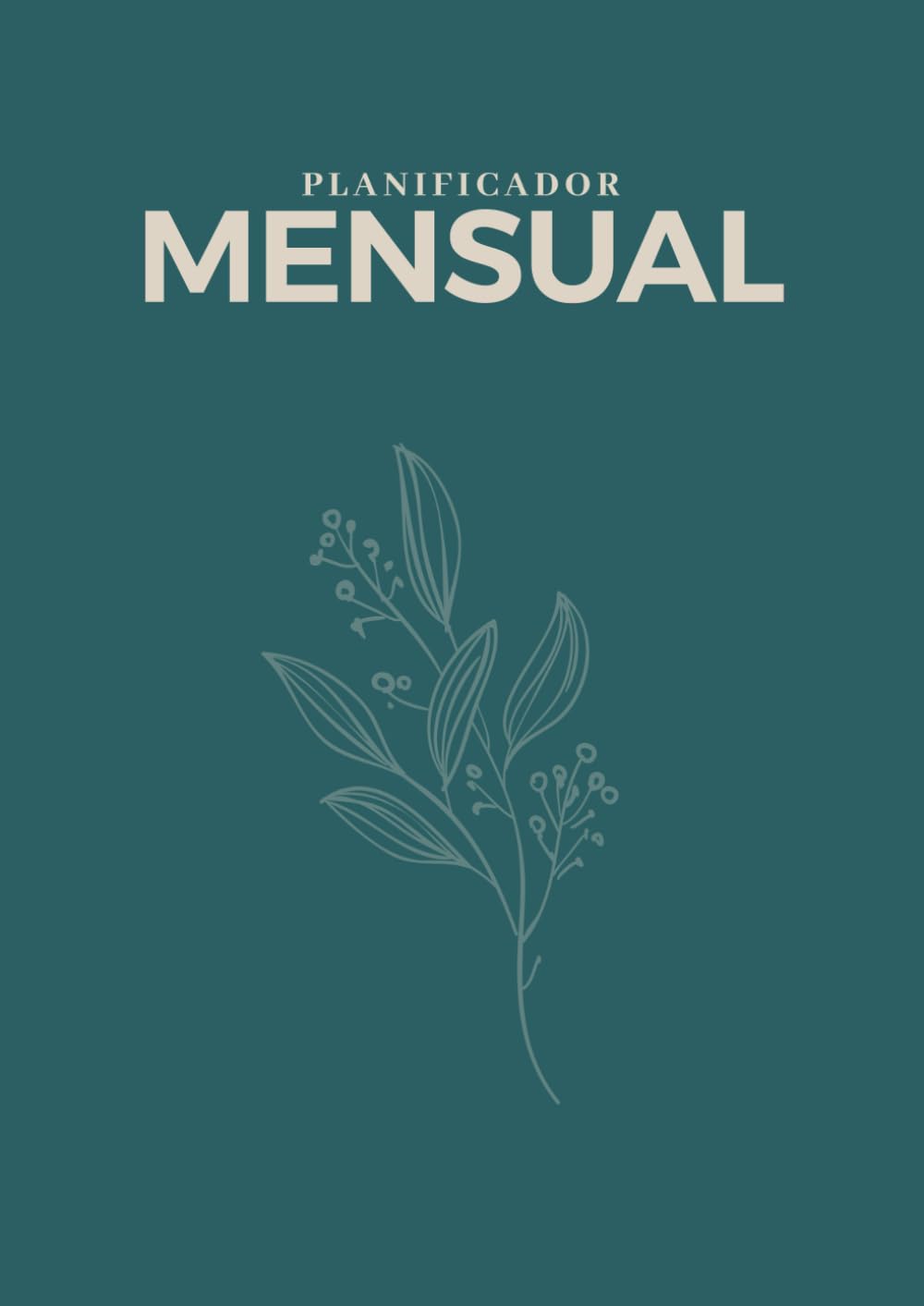 Libro: Planificador mensual sin fechas. Tamaño A4. Agenda mensual.