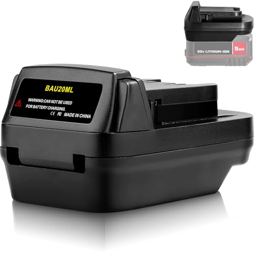 Adaptador-Fybemax-BAU20MIL-para-batería-de-litio-Bauer-de-20-V,-compatible-con-herramientas-eléctricas-Milwaukee-M18-de-18-V.-Adaptador-de-batería-para-herramienta-Bauer-Milwaukee-(solo-adaptador).