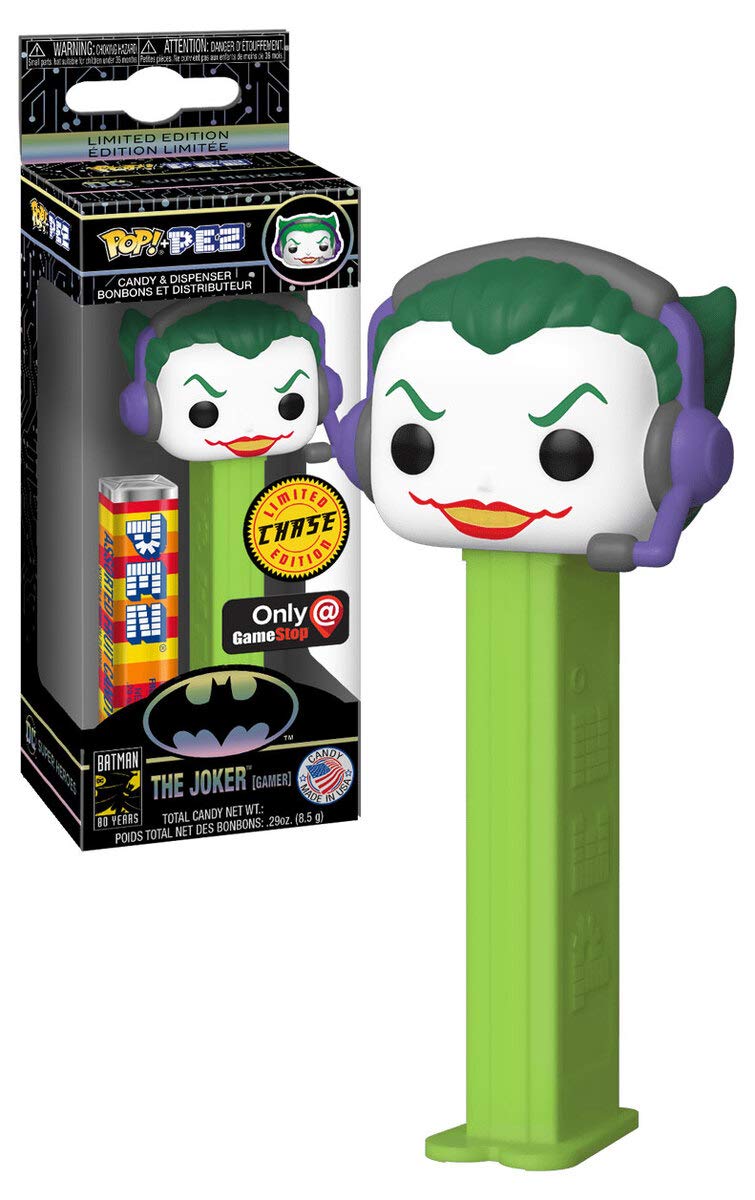 Funko Pop! Pez: DC Super Heroes - The Joker Gamer Chase Exclusivo Dispenser