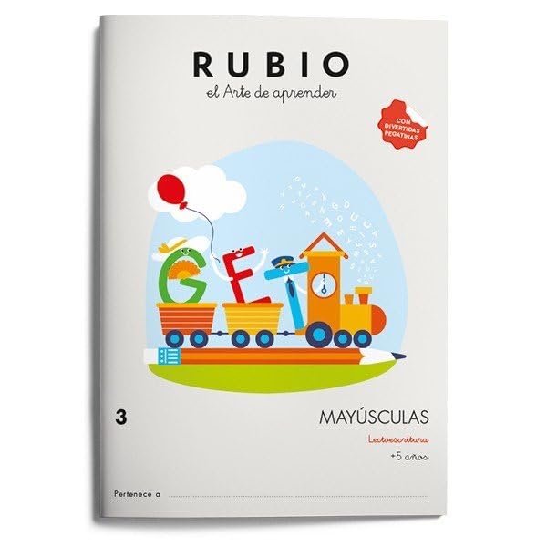 3 Mayúsculas RUBIO 3 | Ejercicios de lectoescritura diversos de la A a la Z | +5 años: 4