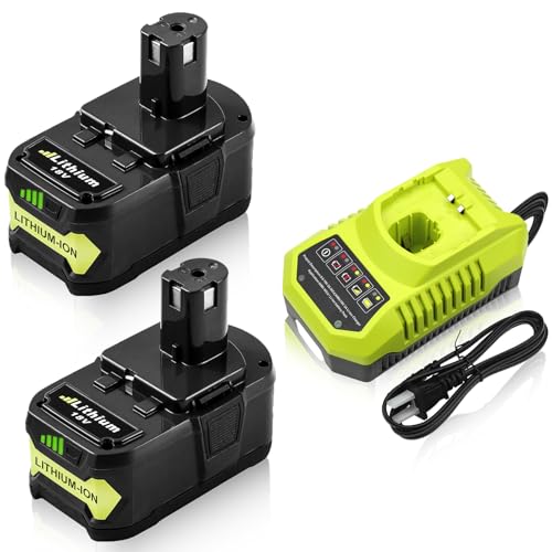 Batería-de-repuesto-P102-y-cargador-para-baterías-Ryobi-de-18-V-(verde)